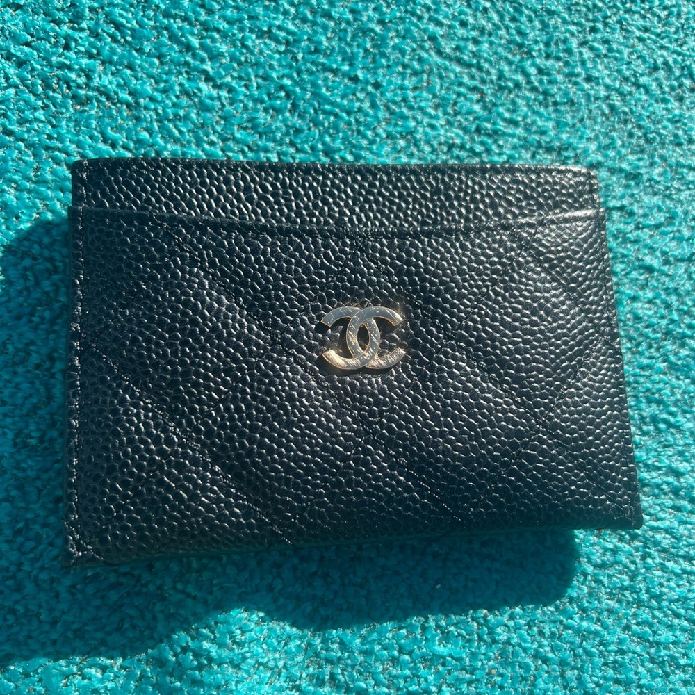 CHANEL Lambskin Quilted Card Holder